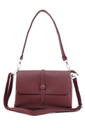 Maple Wine Red Flap Shoulder Bag