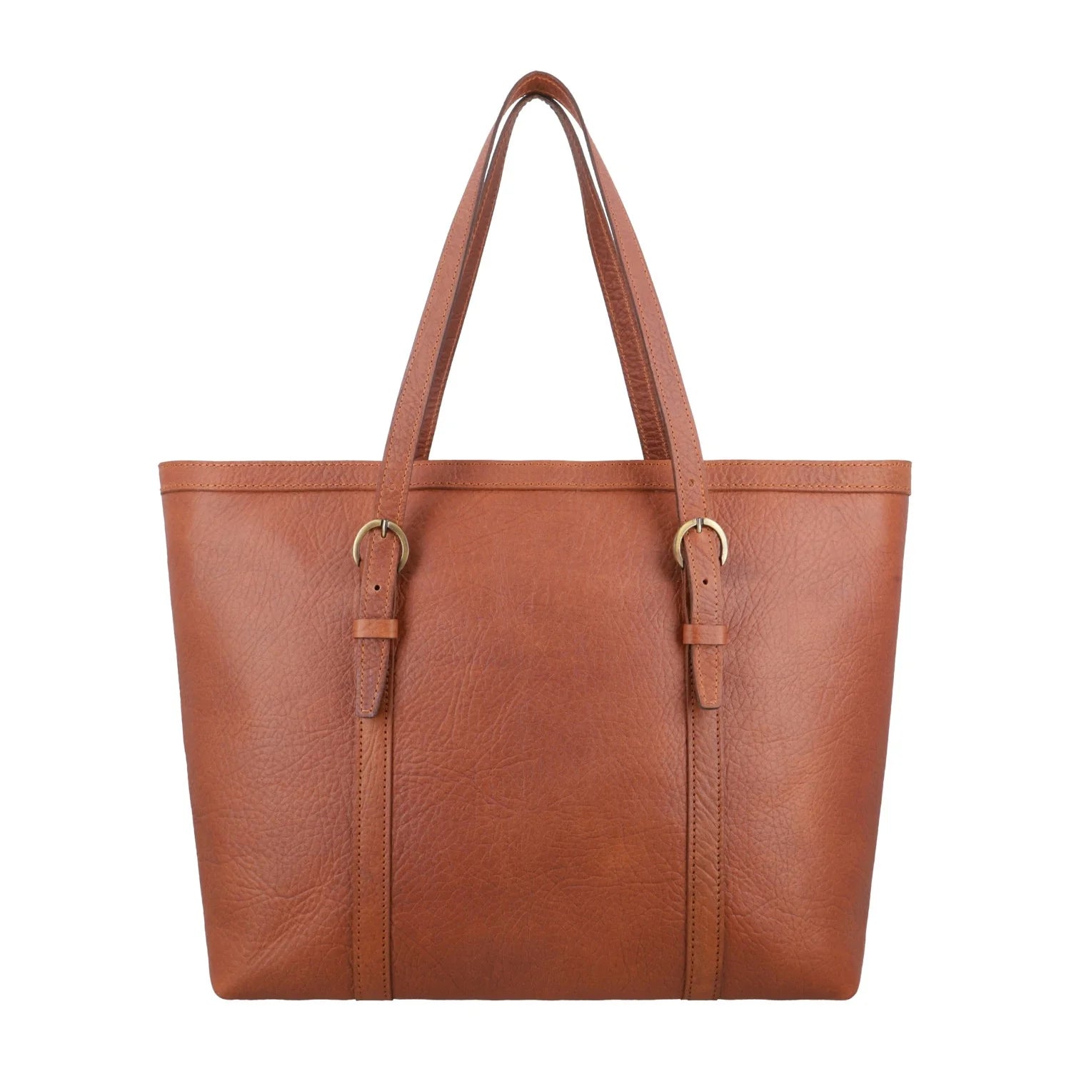 Maple Cognac Leather Shopper Tote