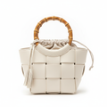Maple Cream Woven Basket Bag