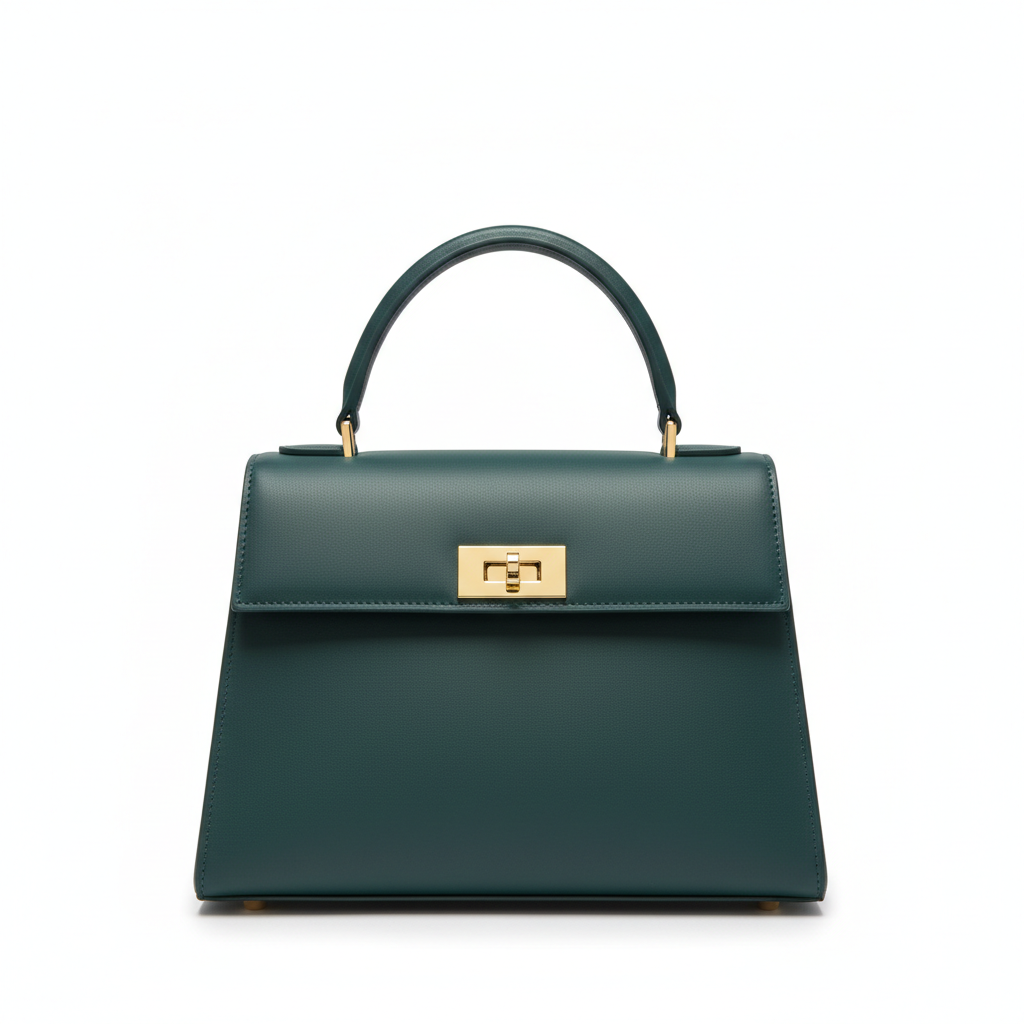 Maple Dark Teal Top Handle Bag
