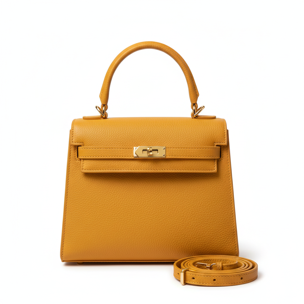 Maple Mustard Structured Handbag