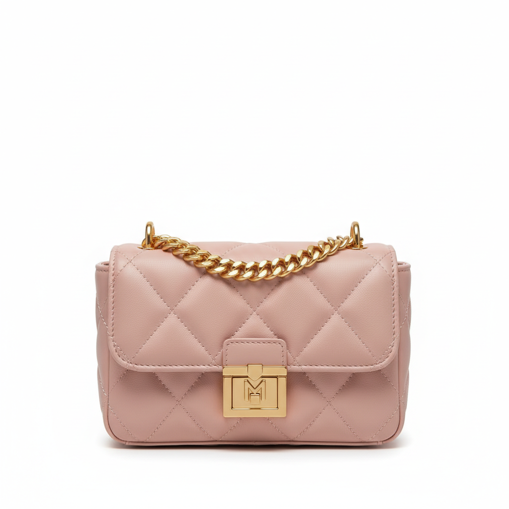 Maple Blush Quilted Chain Bag
