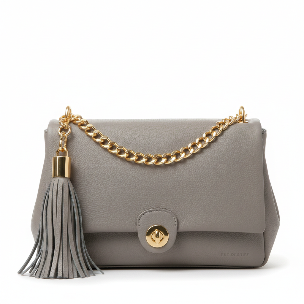 Maple Grey Tassel Shoulder Bag